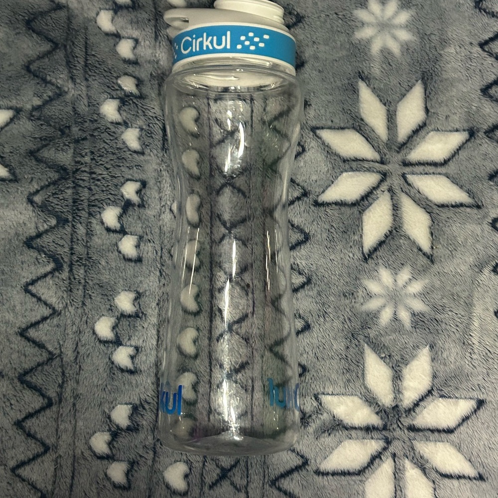 Cirkul Clear Water Bottle with Blue Accents